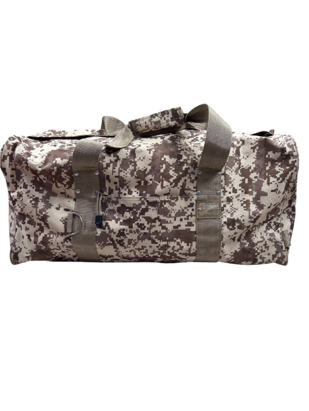 Digital Desert Camouflage Duffel Bag Lightweight Canvas Brown Beige